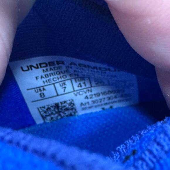 Under Armour Highlight 2 MC Men’s Size 8 Knit Football Cleats 3027304-400 Blue - Picture 8 of 9